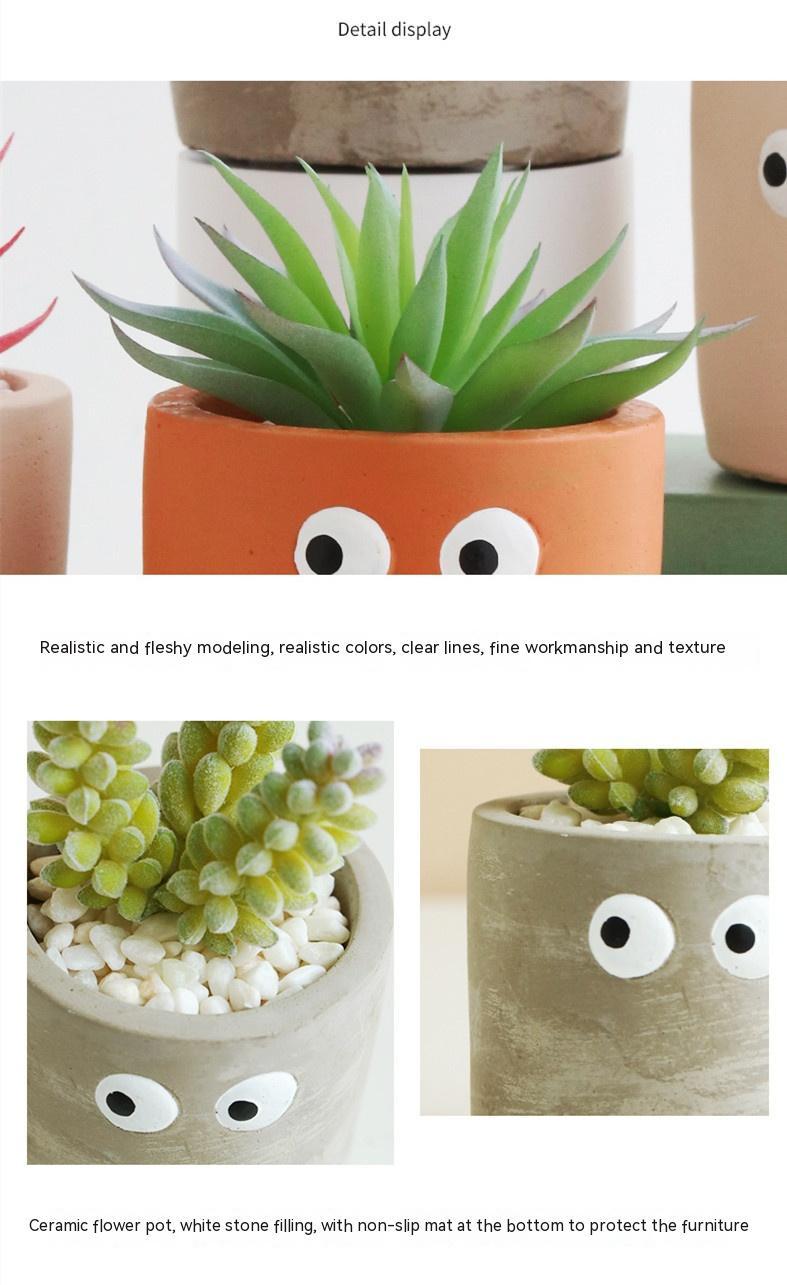 Ins Nordic Succulent Plants Pot Indoor Fake Flower Ornaments