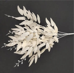 YO CHO Artificial White Flower Plant Wedding Bouquet Decoration Silk Flower Home Vase Decor Willow Leaf Green Grass Fake Flowers