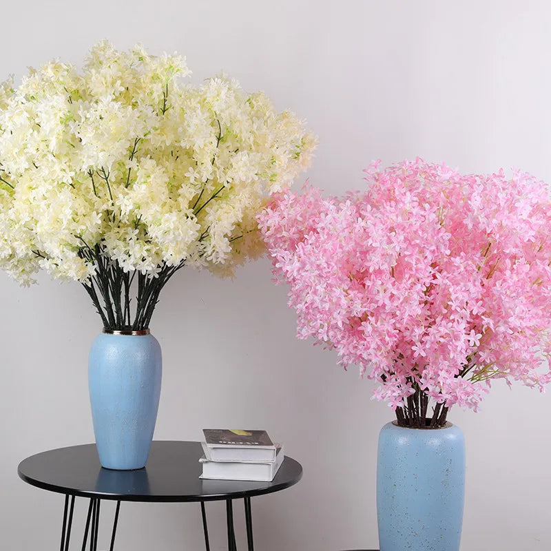 Artificial Lilac Flower Arrangement Fake Plant Wedding Road Lead Flower DIY Home Hotel Christmas Party Decorations