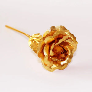 YO CHO 24K Plated Gold Rose Artificial Flower 24K Foil Rose Galaxy Box Birthday Valentine Mother's Day Christmas Creative Gift