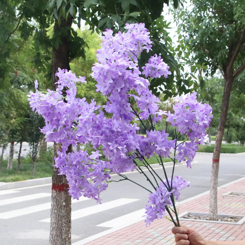 Artificial Lilac Flower Arrangement Fake Plant Wedding Road Lead Flower DIY Home Hotel Christmas Party Decorations