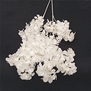 90cm Silk Hydrangea White Branch Drifting Snow Gypsophila  Artificial Flowers Cherry Blossoms Wedding Arch Decorate Fake flower