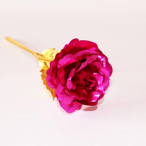 YO CHO 24K Plated Gold Rose Artificial Flower 24K Foil Rose Galaxy Box Birthday Valentine Mother's Day Christmas Creative Gift