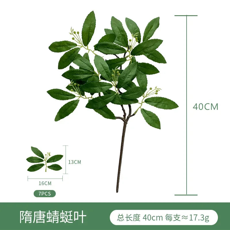 Artificial Green Plant Fake Eucalyptus Leaf Flower Arrangement Accessories Wedding Home Decoration Fake Flowers