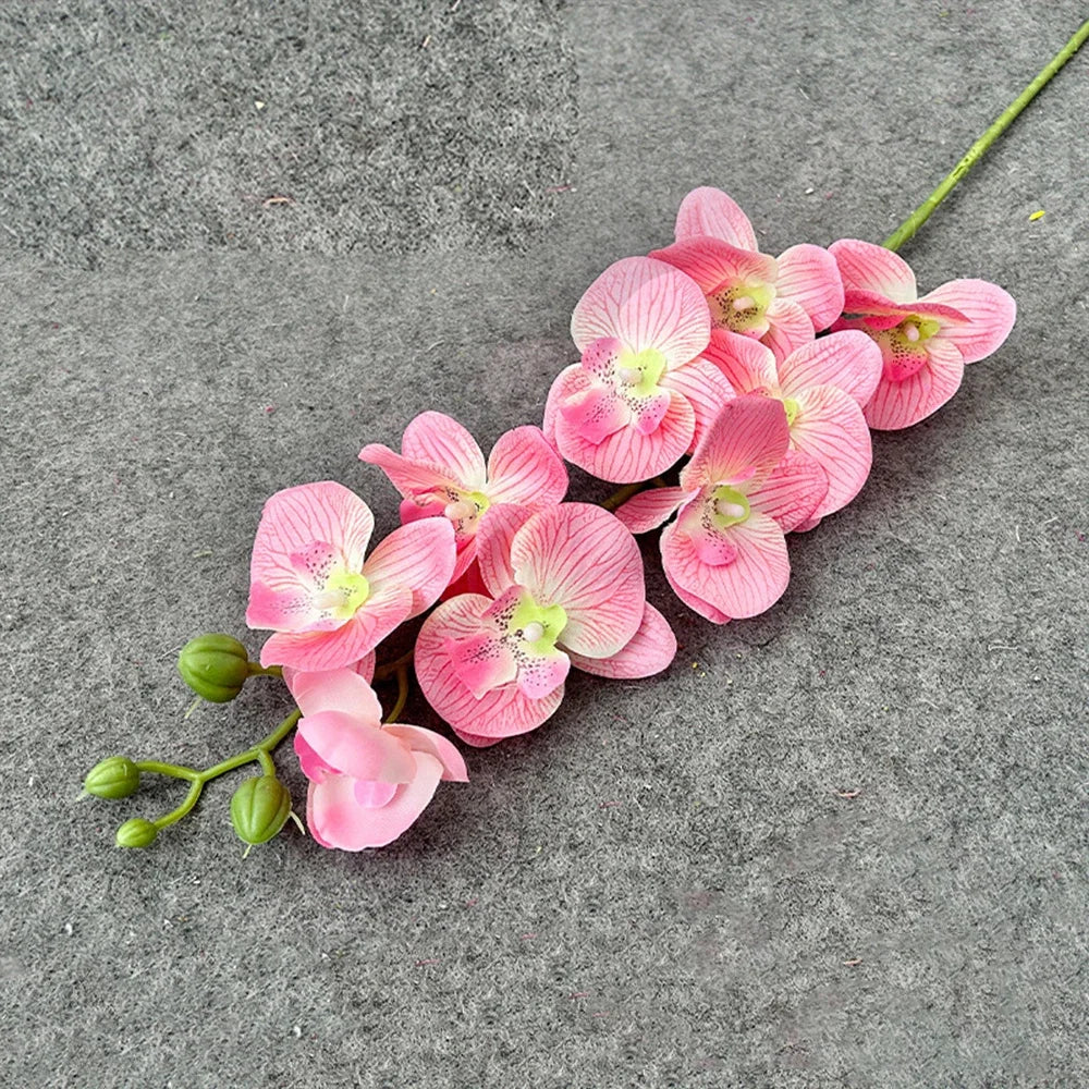 69cm Artificial Phalaenopsis Flower Branches Real Touch Faux Orchid Stems for Floral Arrangement Wedding Party Home Decoration