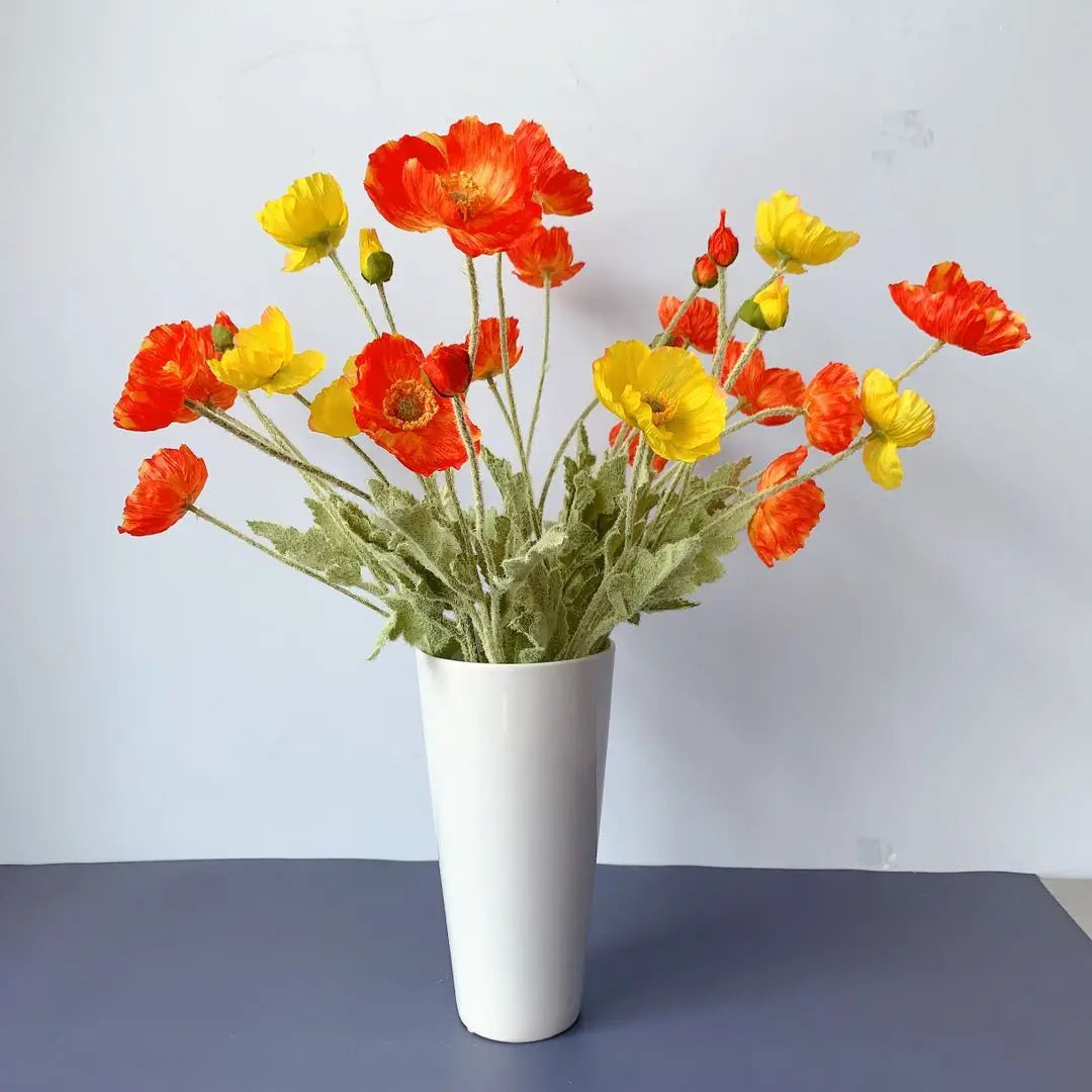 4 Head Artificial Flowers Bouquet Poppy Fake Flowers For Home Decor Garden Party Wedding Decoration Diy Accessories