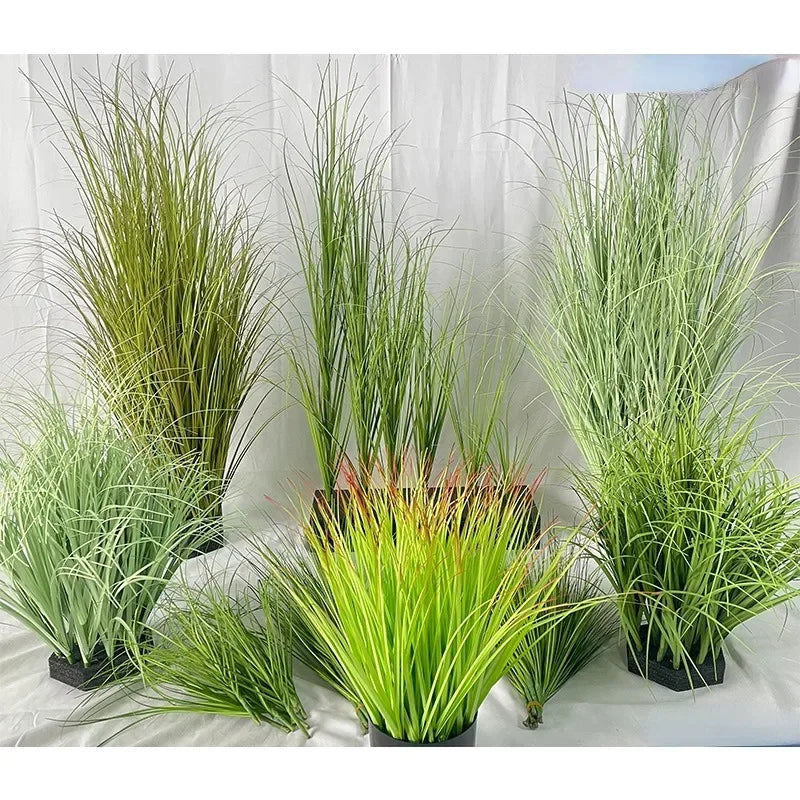 Simulated Small Grass Bushes for Decorating Fake Grasslands Simulating Reeds Onion Grass and Fake Green Plants Home Decoration