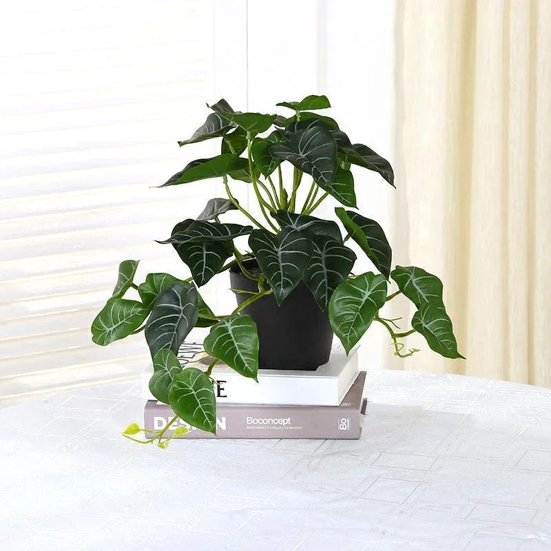 1PC Artificial Plants Green Turtle Leaves Simulation Turtle Back Leaf Tropical Wedding Party Table Living Room Home Garden Decor