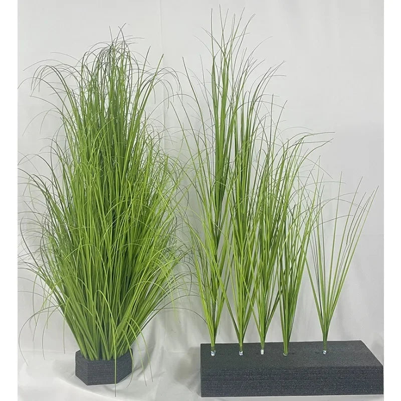 Simulated Small Grass Bushes for Decorating Fake Grasslands Simulating Reeds Onion Grass and Fake Green Plants Home Decoration