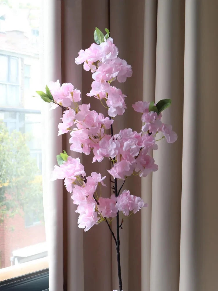 Simulated Flower Cherry Blossom Branch Wedding Living Room Floor Decoration Flower Soft Decoration Flower