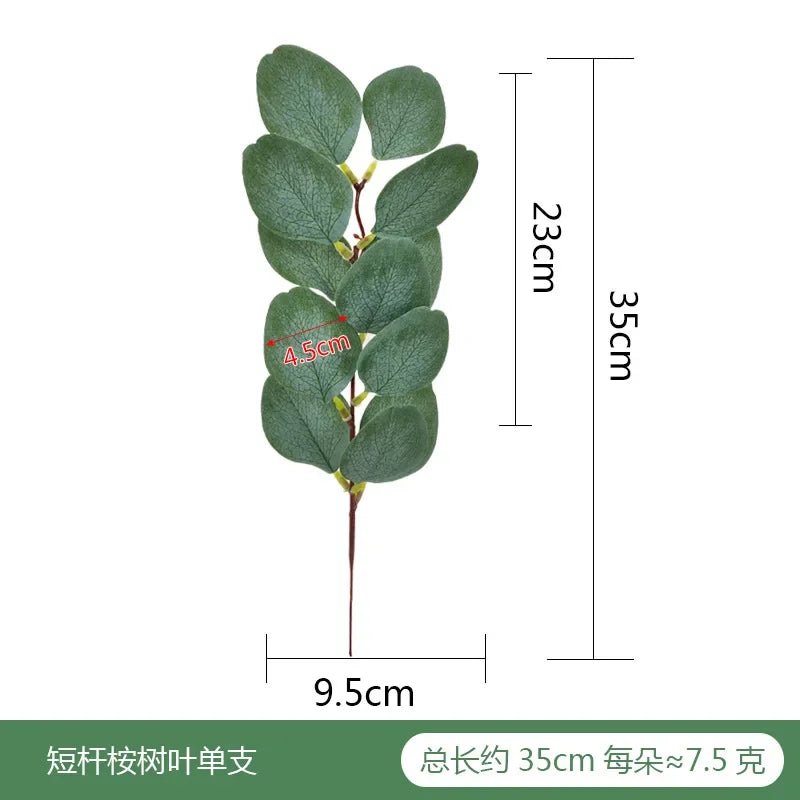 Artificial Green Plant Fake Eucalyptus Leaf Flower Arrangement Accessories Wedding Home Decoration Fake Flowers