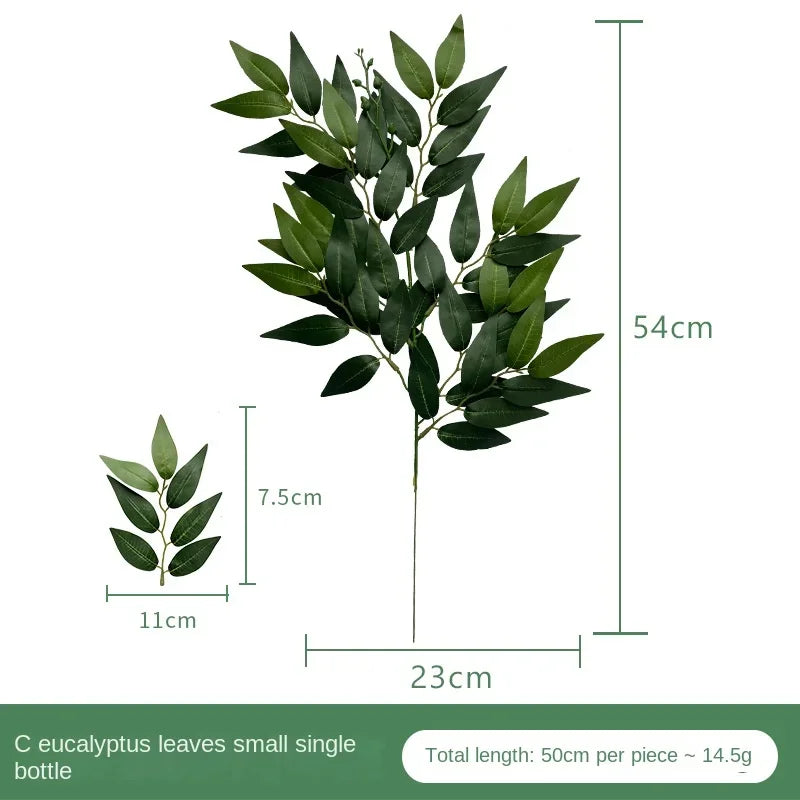 Artificial Green Plant Fake Eucalyptus Leaf Flower Arrangement Accessories Wedding Home Decoration Fake Flowers