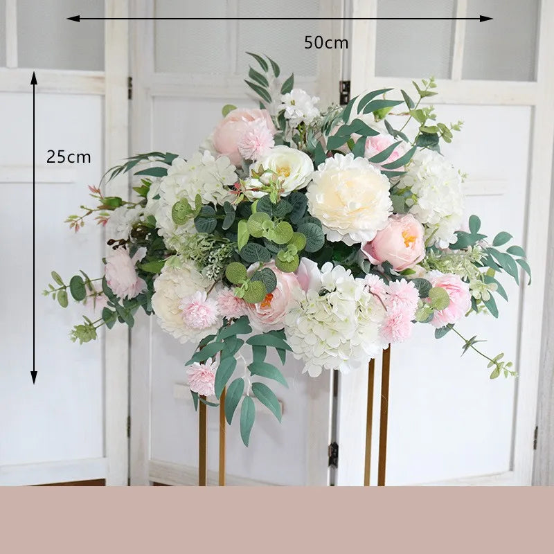 Artificial Flowers For Wedding Decoration Party Stage Display Cornor Flowers Backdrop Home Festival Decor Floral Ball