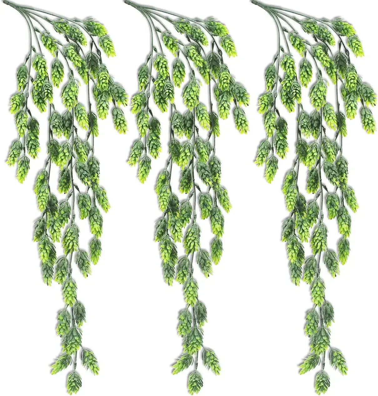 Artificial Flower Hops Vine Garland Plant Fake Hanging Vine Faux Hops UV Resistant Faux Floral Greenery 3 PCS