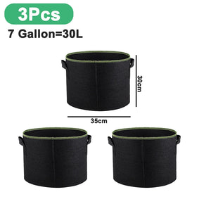 1/3Pcs Vegetable/Flower/Plant Grow Bags 3/4/5/7/10 Gallon, Thickened Non-Woven Grow Bags, Aeration Fabric Pots with Handles