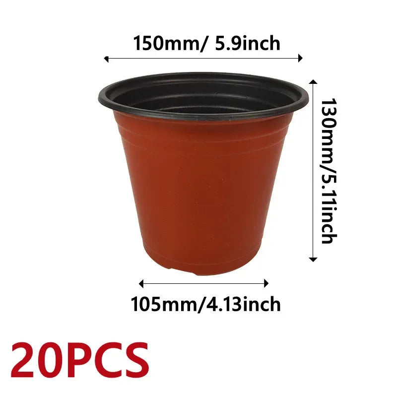 9/12/15cm Flowerpot Plastic Grow Box Fall Resistant Tray For Home Garden Plants Nursery Cup Transplant Flower Plant Pots ﻿