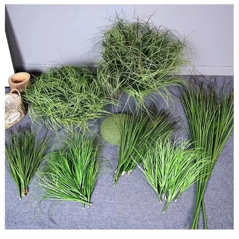 Simulated Small Grass Bushes for Decorating Fake Grasslands Simulating Reeds Onion Grass and Fake Green Plants Home Decoration