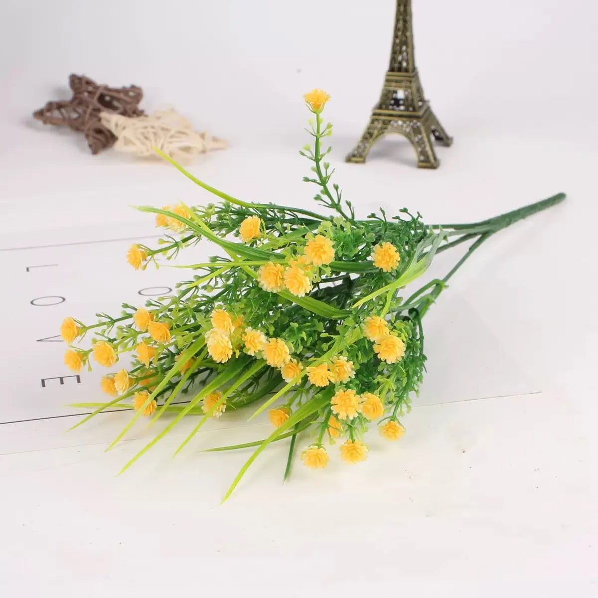 5PCS Artificial Flowers for Outdoor Decoration Spring Summer Decoration UV Resistant Plastic Greenery Shrubs Home Garden Decor