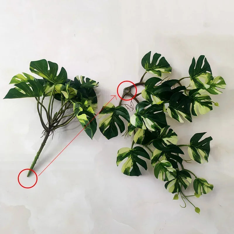 1PC Artificial Plants Green Turtle Leaves Simulation Turtle Back Leaf Tropical Wedding Party Table Living Room Home Garden Decor