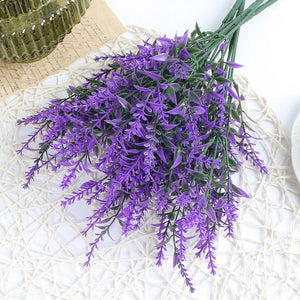 35cm Artificial Flower Plastic Lavender Fake Plant Wedding Home Garden Decoration Bridal Bouquet Household Products Decortion