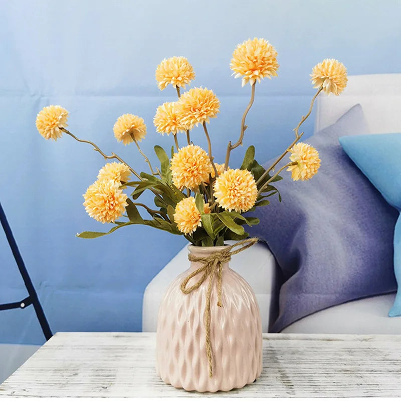 5 Heads Dandelion Artificial Flowers Bridal Bouquet Wedding Home Party Decor Flower Arrangement Christmas Decoration Hydrangea