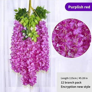 Artificial Flower Hanging Wisteria Garland Silk Vine Long String Home Garden Outdoor Wedding Party Decoration