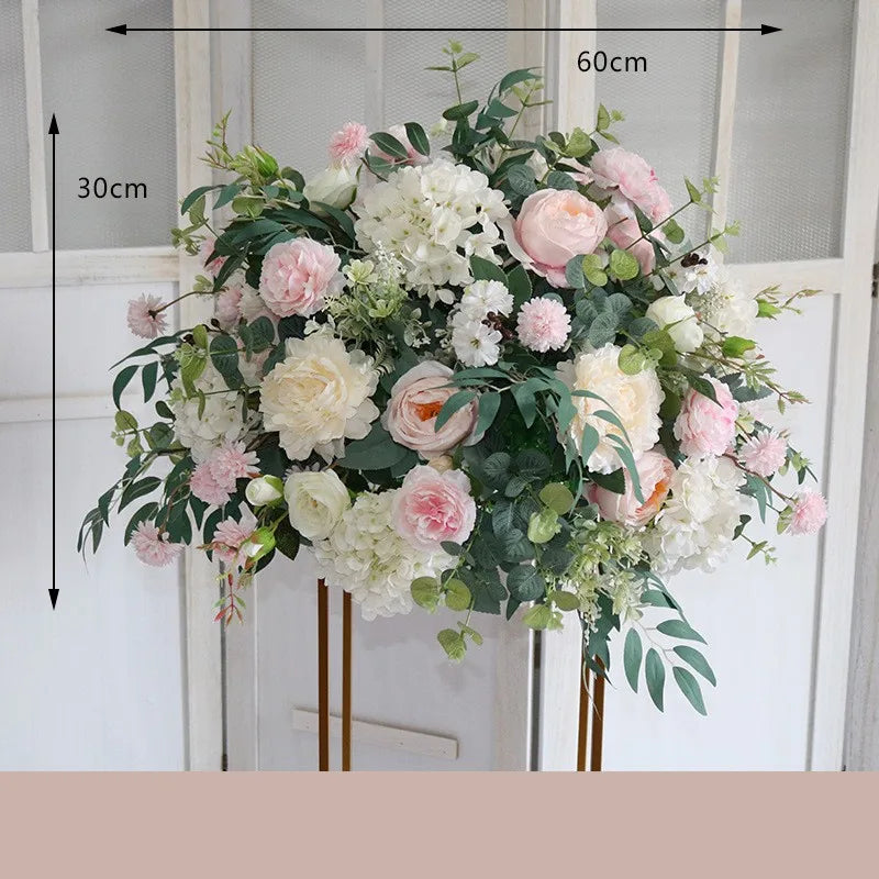 Artificial Flowers For Wedding Decoration Party Stage Display Cornor Flowers Backdrop Home Festival Decor Floral Ball