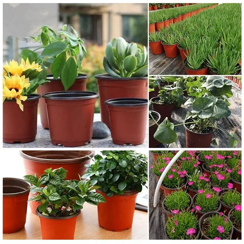 9/12/15cm Flowerpot Plastic Grow Box Fall Resistant Tray For Home Garden Plants Nursery Cup Transplant Flower Plant Pots ﻿