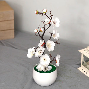 30 cm Artificial Plants Bonsai Small Tree Simulation Pot Plants Fake Flowers Table Potted Ornaments Home Decoration Hotel Garden