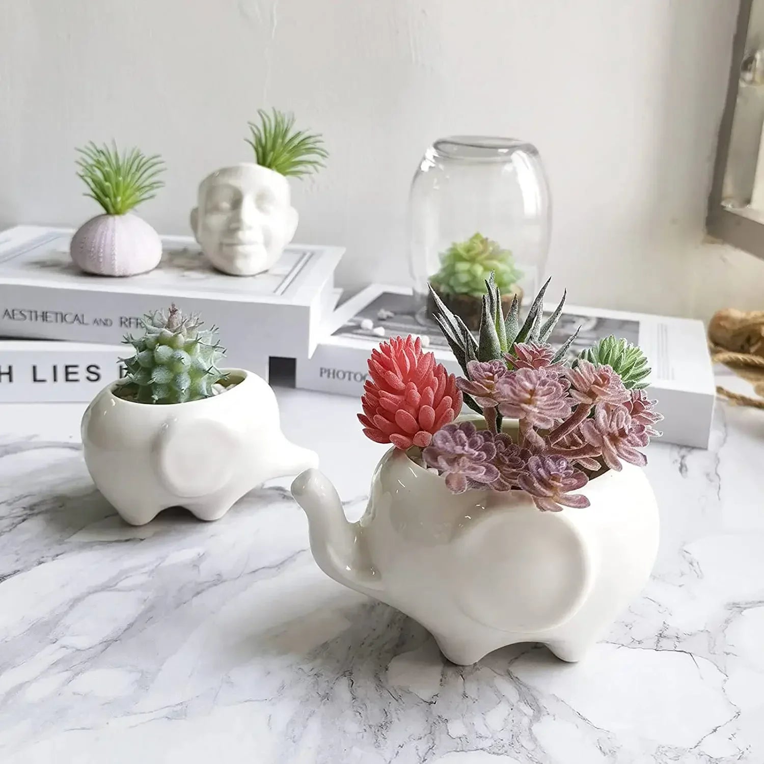 9 Pcs Artificial Succulents Small Succulent Plants for Home Decor Indoor in Different Type