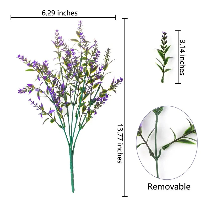 1/3Pcs Artificial Flowers Plastic Lavender Fake Plant Home Decor Garden Wedding Decoration DIY Bridal Bouquet Household Products