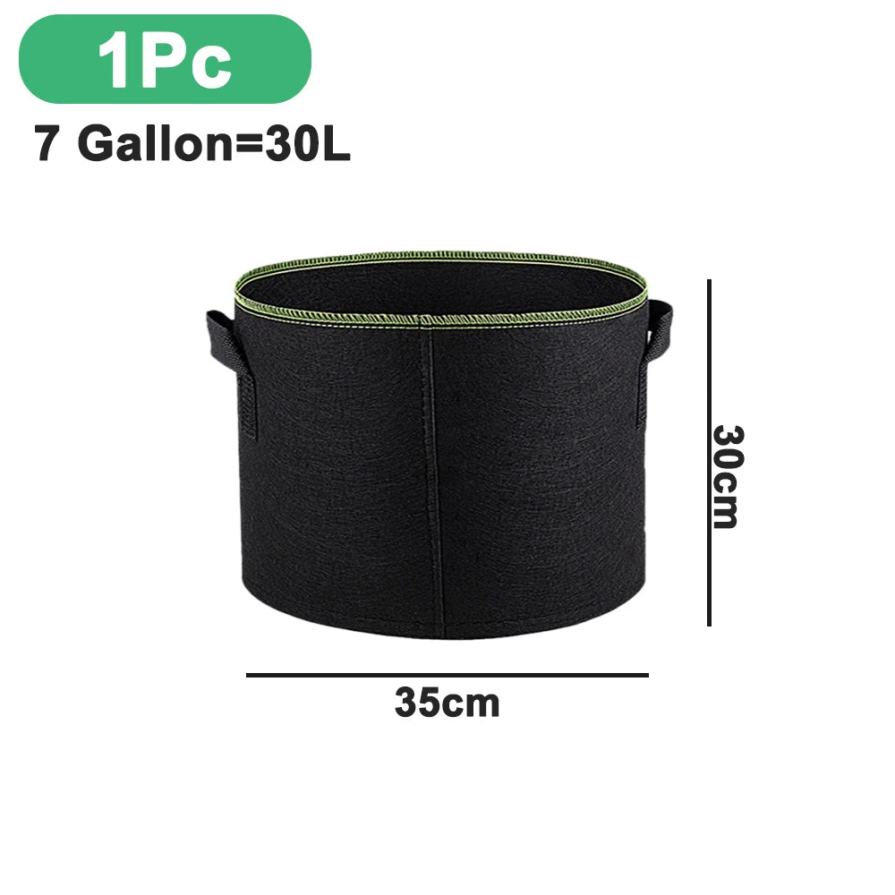 1/3Pcs Vegetable/Flower/Plant Grow Bags 3/4/5/7/10 Gallon, Thickened Non-Woven Grow Bags, Aeration Fabric Pots with Handles