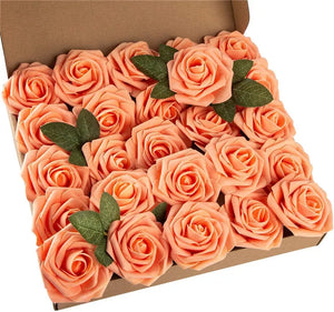 10/25/50Pcs Artificial Rose Flowers Foam Fake Faux Flowers Roses for DIY Wedding Bouquets Party Home Decor Garden Decoration