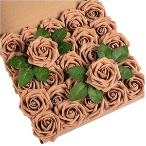 10/25/50Pcs Artificial Rose Flowers Foam Fake Faux Flowers Roses for DIY Wedding Bouquets Party Home Decor Garden Decoration