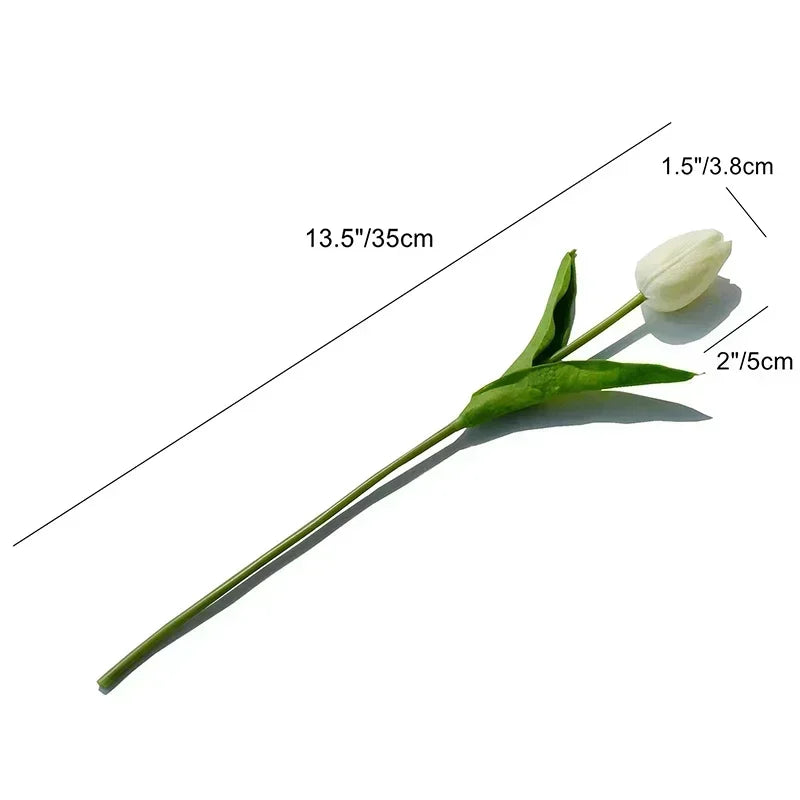 3/5PCS Tulip Artificial Flowers Real Touch Bouquet Fake Flowers Decoration for Wedding Supplies Home Decor Valentines Flowers