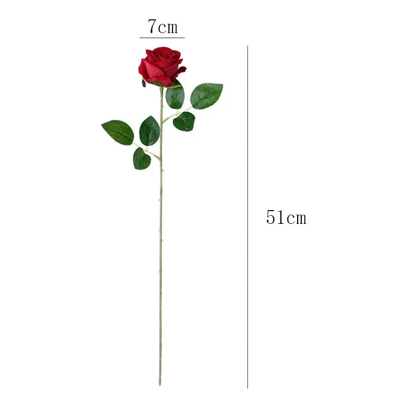 6/12/24PCS Realistic Artificial Flowers Roses Bouquet Long Stem Fake Roses for Weddings Birthdays Floral Arrangements Home Decor