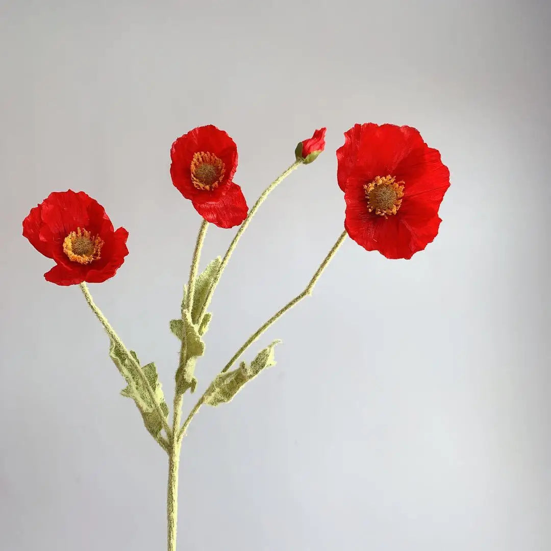 4 Head Artificial Flowers Bouquet Poppy Fake Flowers For Home Decor Garden Party Wedding Decoration Diy Accessories