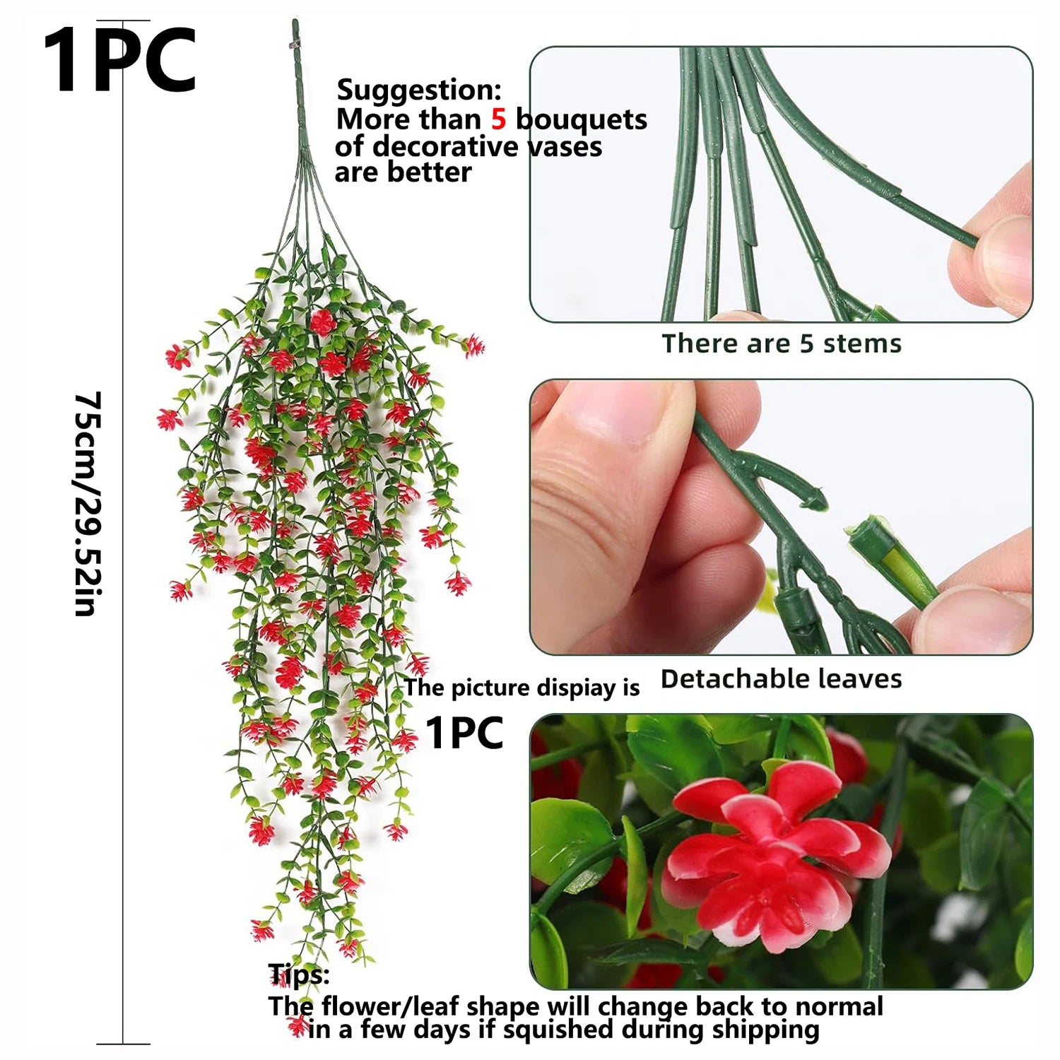 1pc Artificial Plant Plastic Eucalyptus Camellia Hot sale Wedding Christmas Garden arch Home Outdoor UV protection Festival DIY