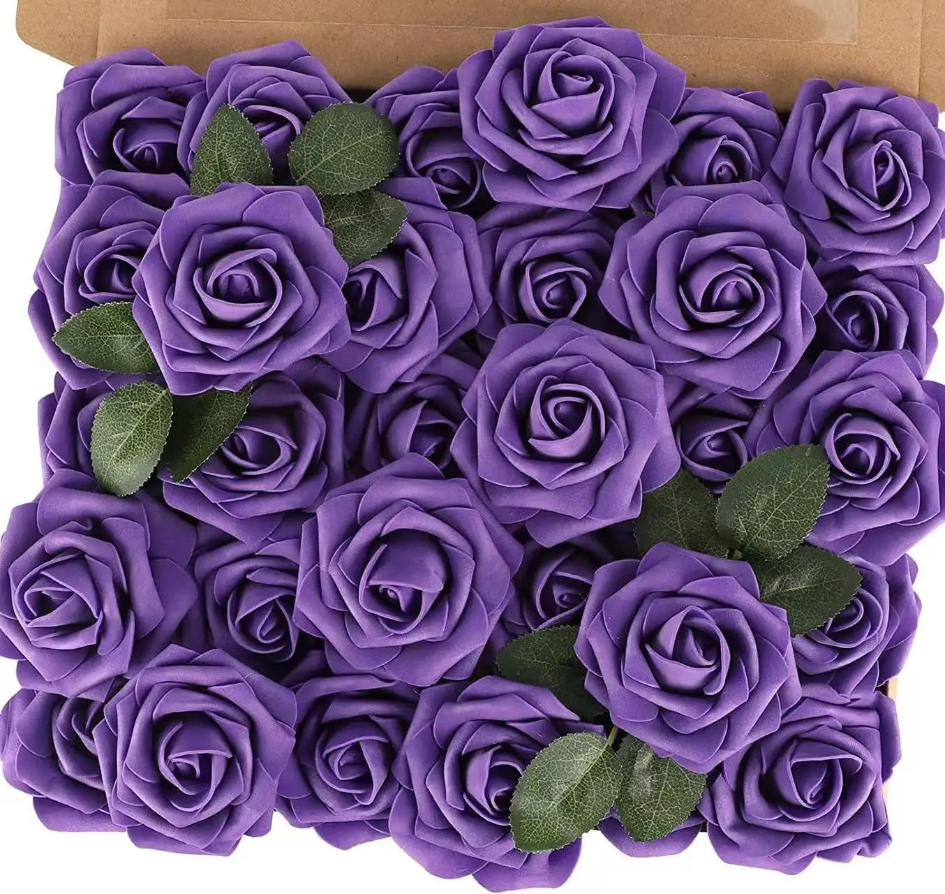 10/25/50Pcs Artificial Rose Flowers Foam Fake Faux Flowers Roses for DIY Wedding Bouquets Party Home Decor Garden Decoration