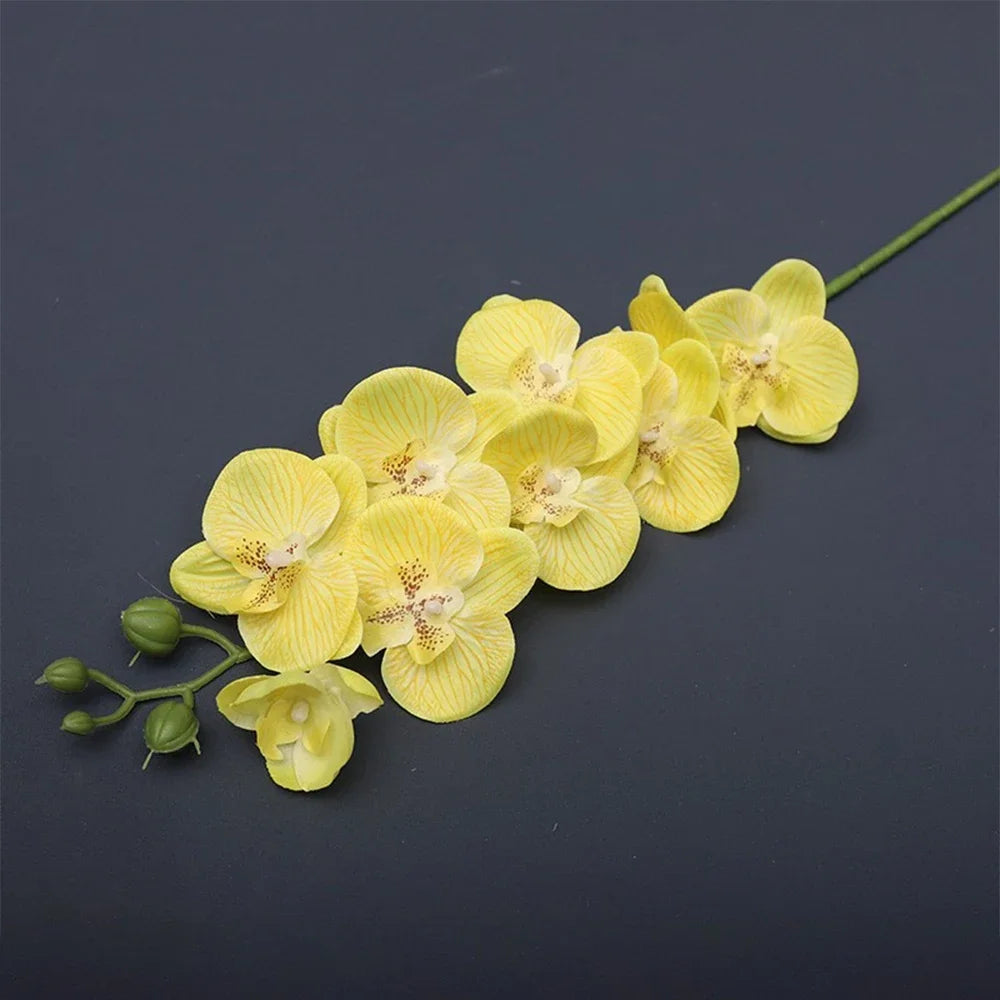 69cm Artificial Phalaenopsis Flower Branches Real Touch Faux Orchid Stems for Floral Arrangement Wedding Party Home Decoration