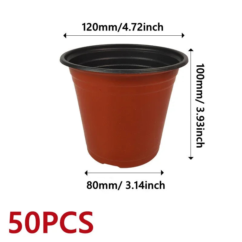 9/12/15cm Flowerpot Plastic Grow Box Fall Resistant Tray For Home Garden Plants Nursery Cup Transplant Flower Plant Pots ﻿