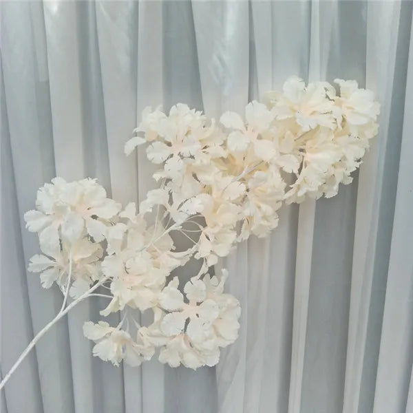 90cm Silk Hydrangea White Branch Drifting Snow Gypsophila  Artificial Flowers Cherry Blossoms Wedding Arch Decorate Fake flower