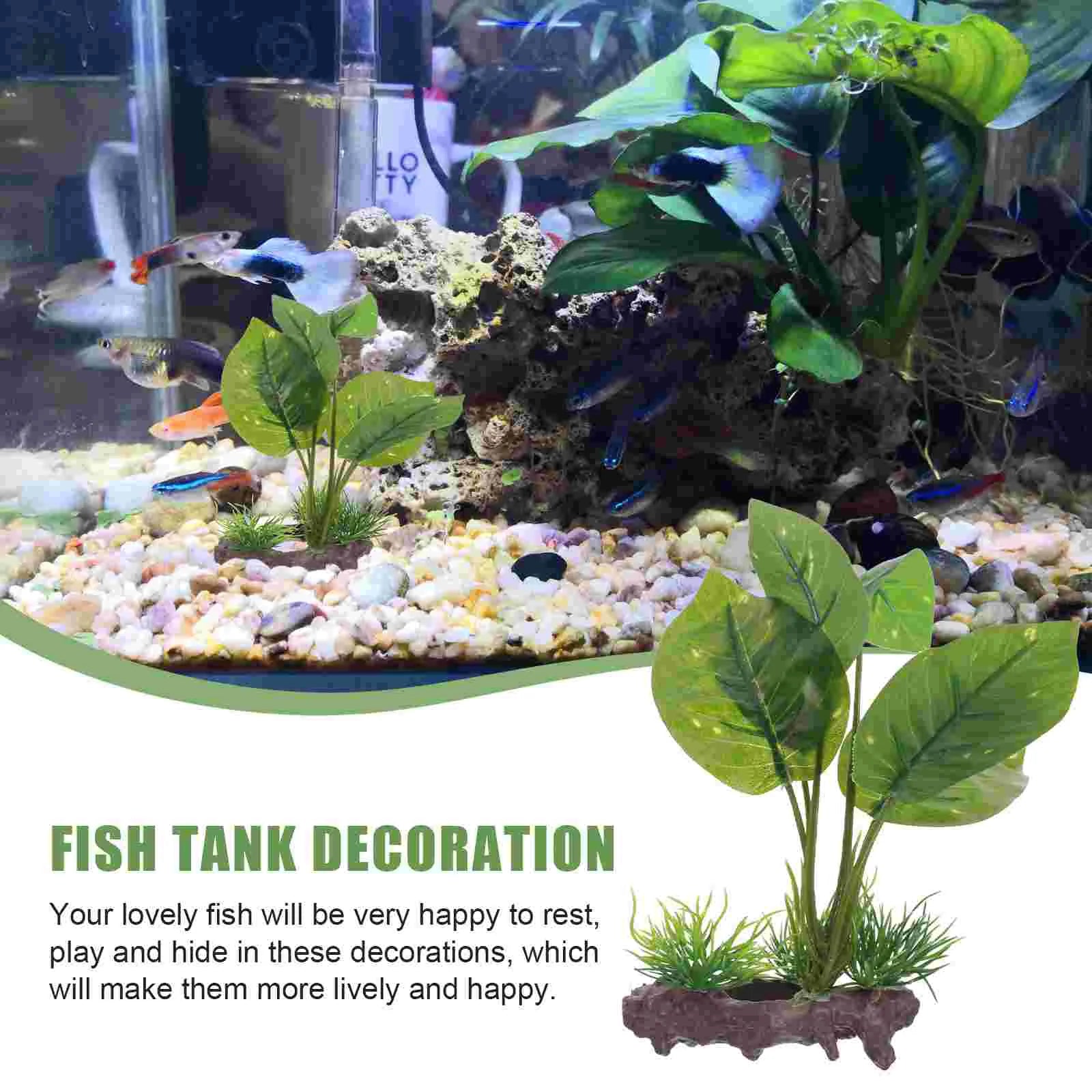 Aquarium Plants Live Freshwater Landscape Ornament Artificial Decors Tropical Fish Tank Decoration Aquatic