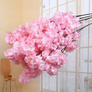 50-600Pcs Artificial Flower Cherry Blossom Branches Wedding Arch Decoration Cherry Blossom Tree Silk Flowers DIY Home Decoration