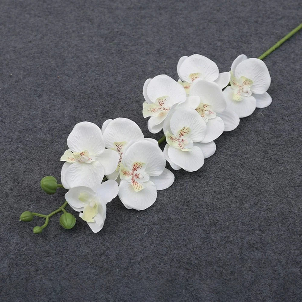 69cm Artificial Phalaenopsis Flower Branches Real Touch Faux Orchid Stems for Floral Arrangement Wedding Party Home Decoration