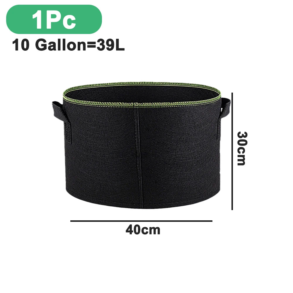 1/3Pcs Vegetable/Flower/Plant Grow Bags 3/4/5/7/10 Gallon, Thickened Non-Woven Grow Bags, Aeration Fabric Pots with Handles