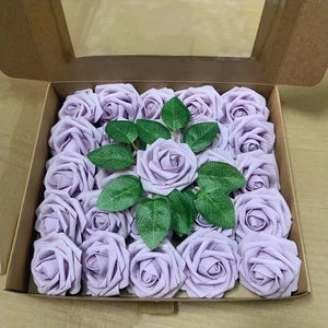 10/25/50Pcs Artificial Rose Flowers Foam Fake Faux Flowers Roses for DIY Wedding Bouquets Party Home Decor Garden Decoration