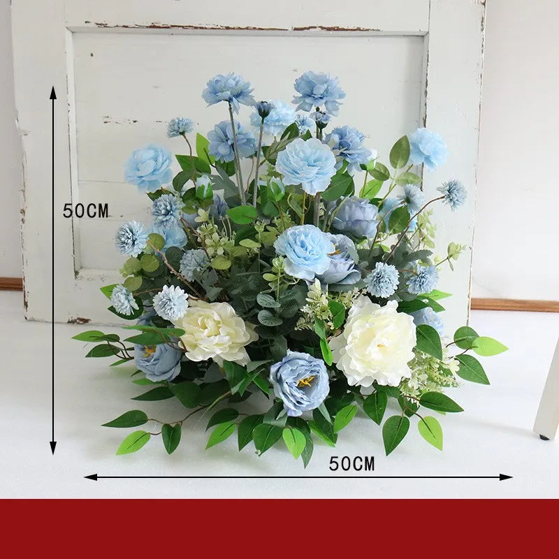 Artificial Flowers For Wedding Decoration Party Stage Display Cornor Flowers Backdrop Home Festival Decor Floral Ball