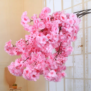 50-600Pcs Artificial Flower Cherry Blossom Branches Wedding Arch Decoration Cherry Blossom Tree Silk Flowers DIY Home Decoration