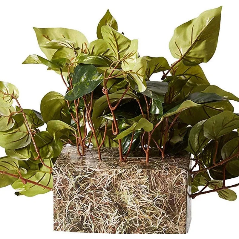 15in. Pothos Ledge Plant (Set on Foam) Silk Plant,Green